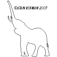 elephant dxf cnc art