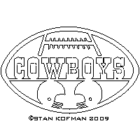 Oklahoma State cowboys vector dxf