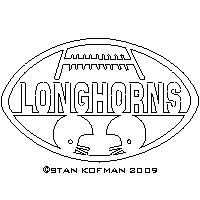 Texas Longhorns vector dxf