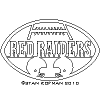 Texas Tech Red Raiders vector dxf