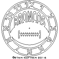 Broncos DXF cnc art