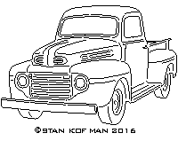 1948 Ford Pickup cnc art