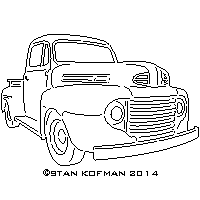 1950 ford pick up dxf cnc art