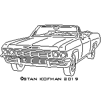 1965 Impala Convertable dxf cnc art