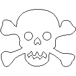 dxf graphics skull