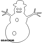 snowman dxf cnc art