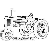 old tractor dxf